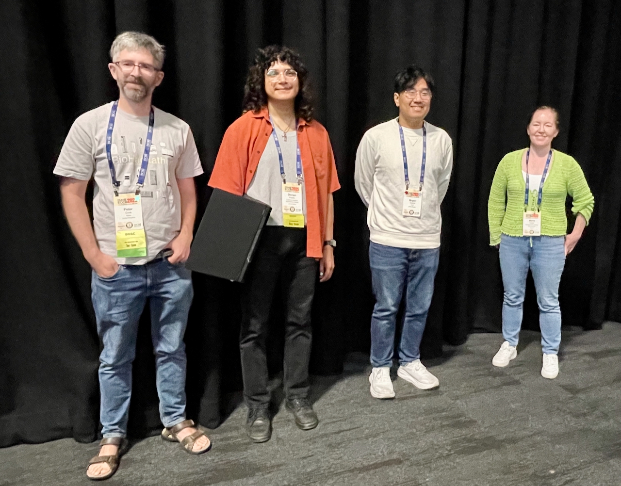 CoFest members lining up to pitch their projects.